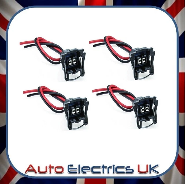 thumbnail image 2 of 4x BOSCH Style EV1 OBD1 Fuel Injector Connector Pigtails – Wiring Clips – The Speed Shop TTS554 2 of 3