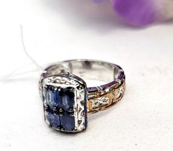 GEMS EN VOGUE Multi Sapphire Gemstone Panther Ring Michael Valitutti Evine Nwot 124.99 PicClick