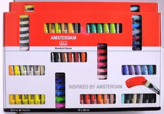 Talens Amsterdam Acrylic Colour Paint Set - 72 x 20ml Tubes