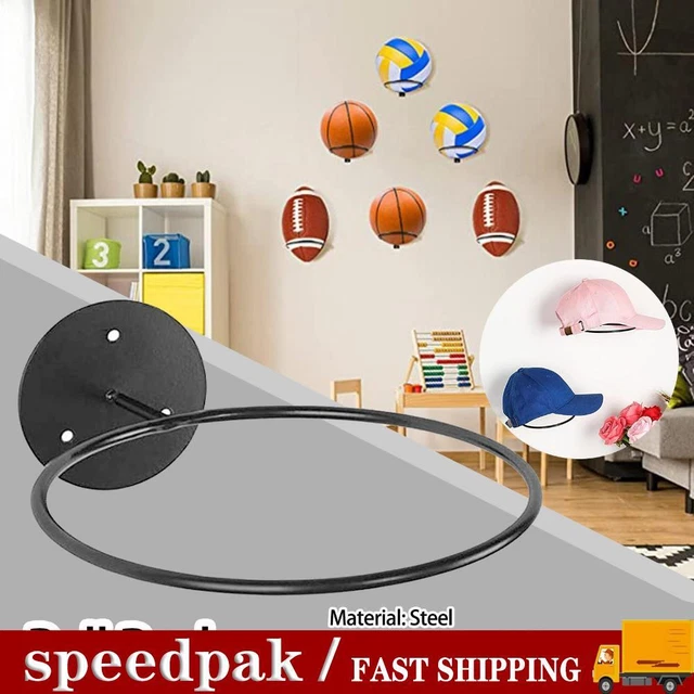 WALL MOUNTED BALL Rack Holder Basketball Football Hoop Display Stand