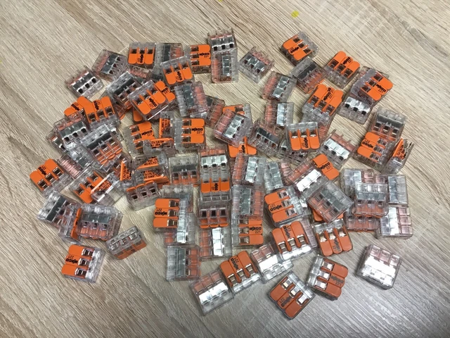 75 Pièces Connecteurs à Leviers … WAGO … 3 Entrées…221-413.