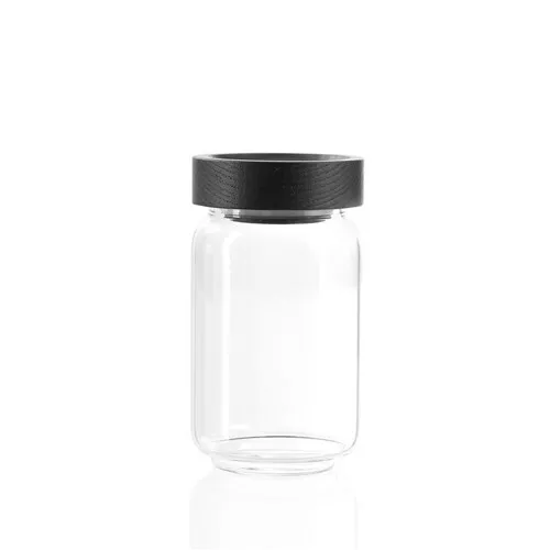 10x Glass Spice Jar Woodend Air-Tight Lid Herb Condiment Storage Container 200ML