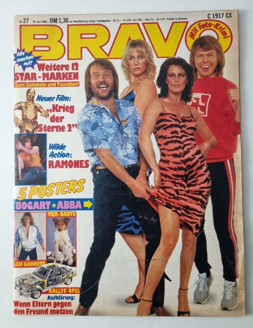 Bravo 27 vom 26.6.1980 ABBA / Star Wars / Ramones / Roxy Music / Styx (D252)