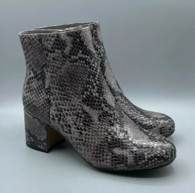 CLARKS BARLEY MAY Purple Grey Snakeskin Leather Ankle Boots. Size 7D. BNIB 42.00 PicClick UK