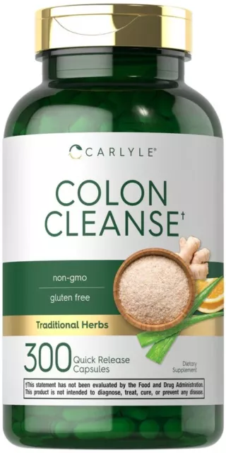 COLON CLEANSE 300 cápsulas Limpia el Colon control del peso, desintoxica