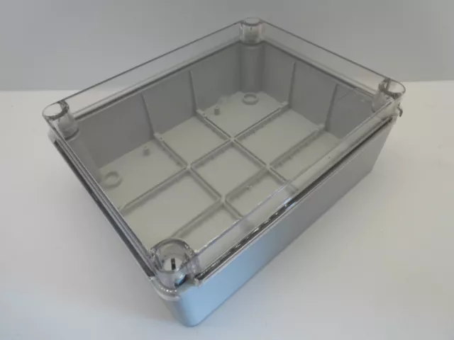 ESR CLEAR LID ENCLOSURE JUNCTION BOX ADAPTABLE PVC PLASTIC IP56 240x190x90mm