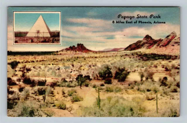 Phoenix AZ, Papago State Park, Arizona Vintage Postcard
