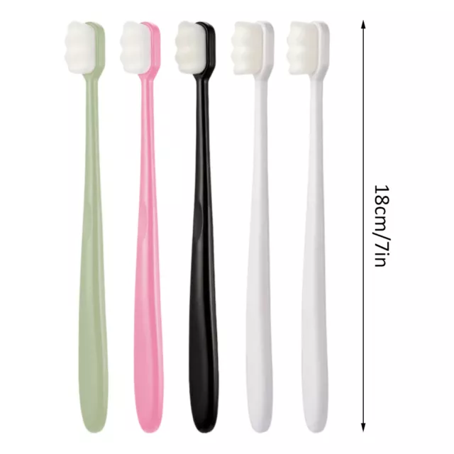 5pcs Extra Soft Toothbrush Sensitive Gums Manual Travel Deep Cleaning For Adults