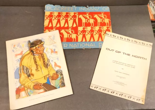 Vintage 1947 Blackfeet Indians Glacier National Park Winold Reiss 23 Prints Book