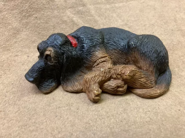 Gordon Setter hand painted figurine, Stone Critters Collection, 1984