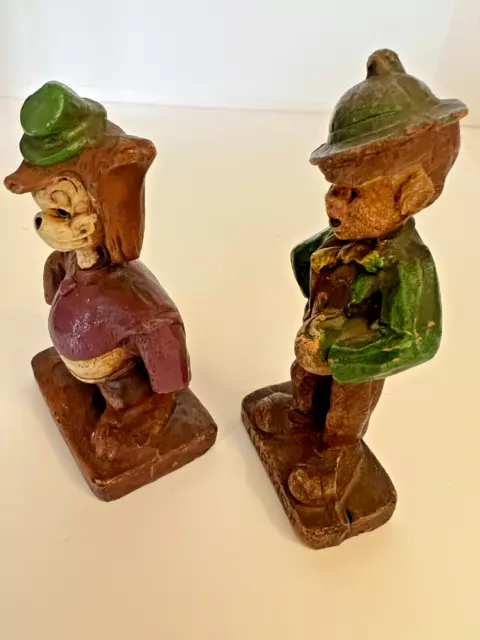 Vintage 1940s Disney Pinocchio's Lampwick & Gideon Syroco Figurines (Lot of 2) 2