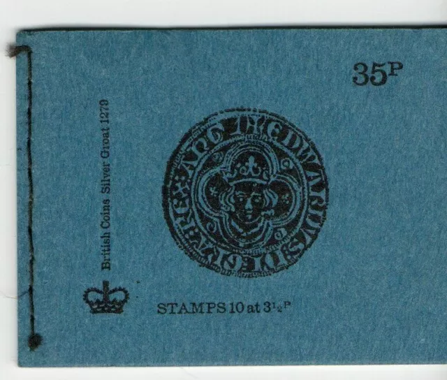 GREAT BRITAIN 1974   35p   BOOKLET    BRITISH COINS. SILVER GROAT 1279