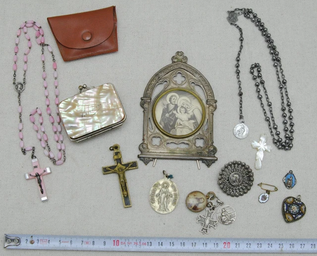 Hrtyvhin Lot De 30 Bagues Catholiques Avec Roses Et Chapelets - Chapelet Doigt De Poche Croix