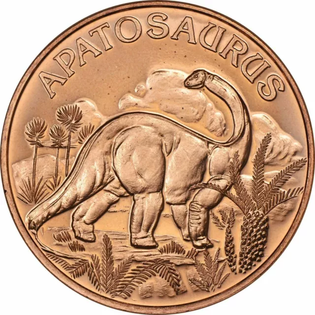 1 oz Copper Round - Apatosaurus