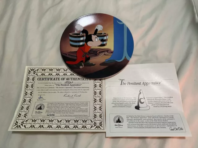 Disney’s Fantasia 50th Anniversary Set Of 9 Collector Plates w/ Sorcerer Mickey!