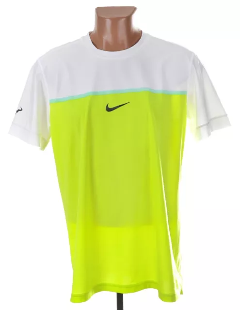 Rafael Nadal Tennisshirt Grün Nike Grösse L Erwachsene
