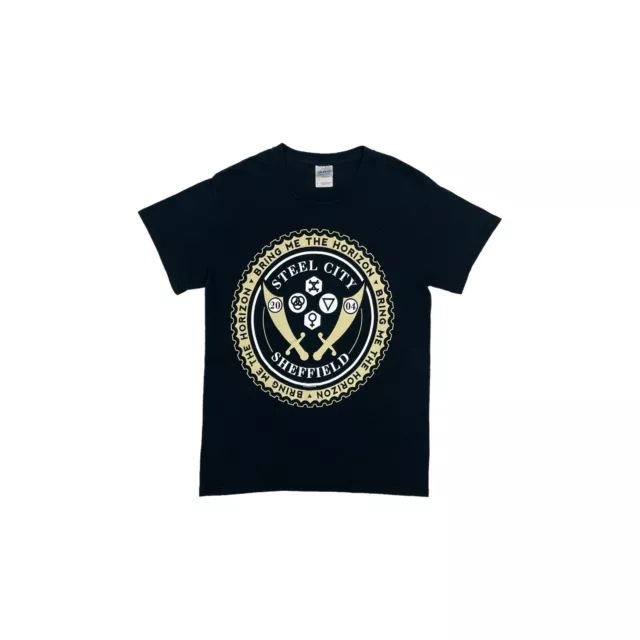 T-shirt 2013 Bring Me The Horizon da uomo piccola stampa grafica nera