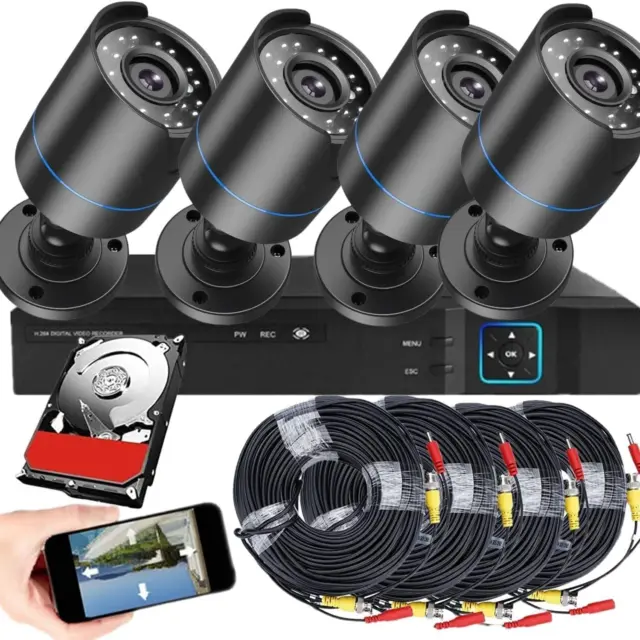 Kits de cámara DVR de vigilancia con sistema de seguridad para hogar 5 MP PoE IP