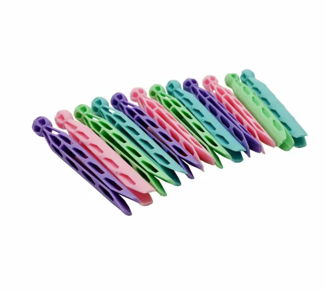 12 24 48 Strong Durable Coloured Plastic Dolly Pegs Clothes Laundry Washing Line