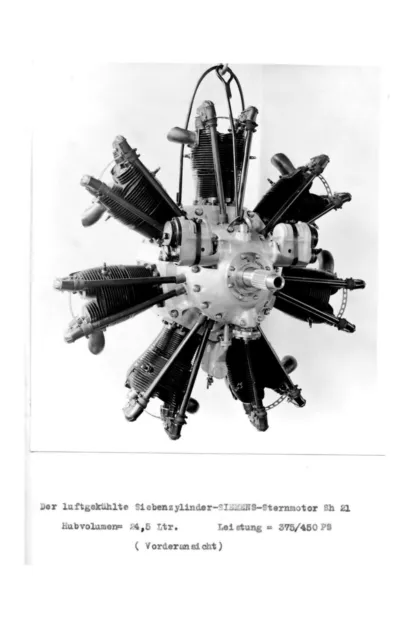 Siemens Sh 20 Aircraft Engine Manual Data 1930's PDF Ex rare Period Aero Radial