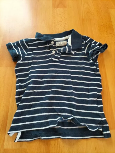 Baby Poloshirt (Größe 86, 12-18 Monate, L.O.G.G, Dunkelblau, Gestreift)