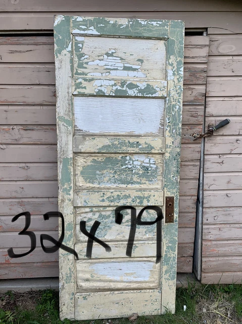 Antique Vintage Farmhouse  Door Primitive Chippy Paint 30x82