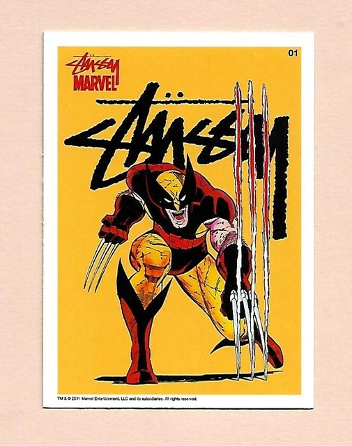 WOLVERINE Series 1 #01 2011 Stussy X Marvel Official Collectors card  Rare