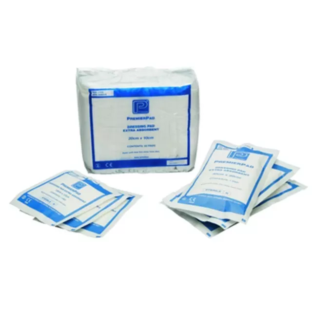 Premierpad Absorbent Sterile Dressing 10 x 20cm x 25