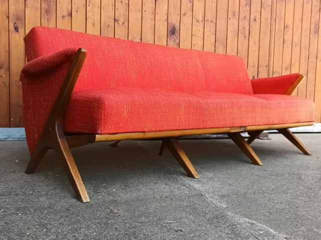 Divano di design vintage divano a 3 divani lettino danese metà secolo 60