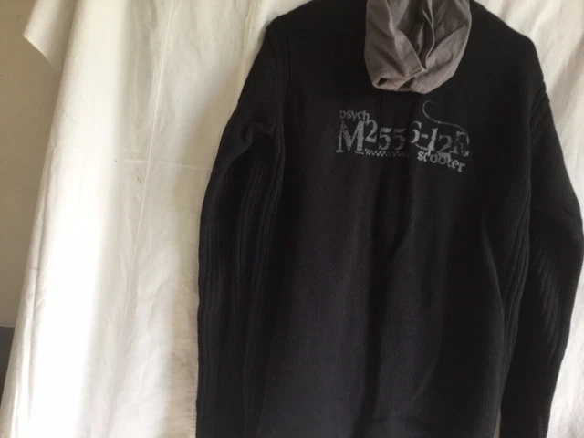 Chaqueta   Con  Capucha Negra  Algodón Talla L