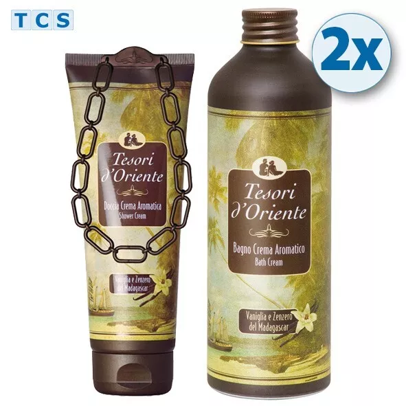 TESORI D'ORIENTE Vaniglia & Zenzero set cura bagno crema & gel doccia vaniglia zenzero