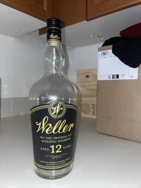 Weller 12 Year, Buffalo Trace - Kentucky Bourbon ~ 1 Liter ~ Empty Bottle!