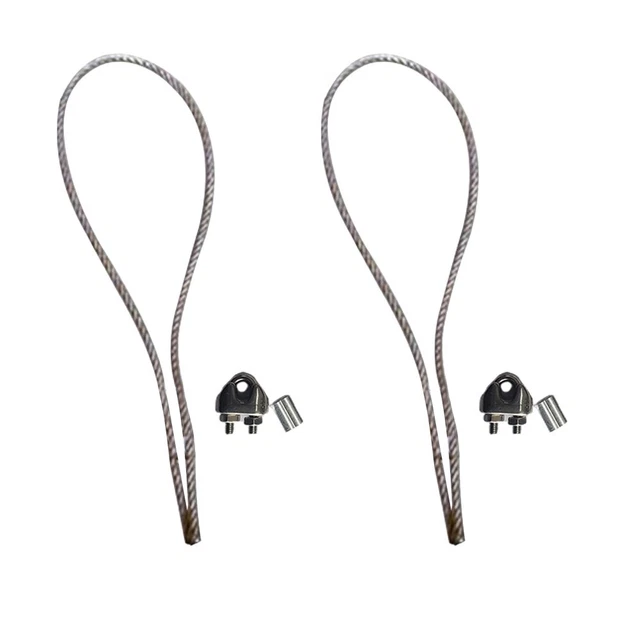 Cuerda sólida cuerda cable 2 piezas fuerte capacidad longitud 60 cm balcón gancho
