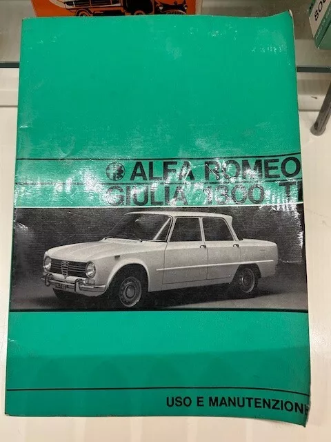 ALFA ROMEO GIULIA 1300 TI AUTO car libretto USO E MANUTENZIONE 04/70