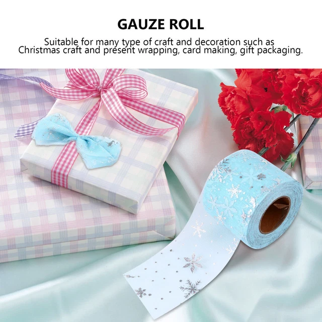 2 Sets Tüll Stoff Rollen Gaze Band Die Hof Stuhl Schärpe Rollen Winter Band 7