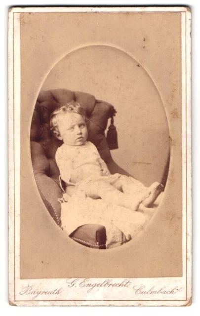 Fotografie G. Engelbrecht, Bayreuth, Rennweg 300, Portrait blondes Kleinkind im