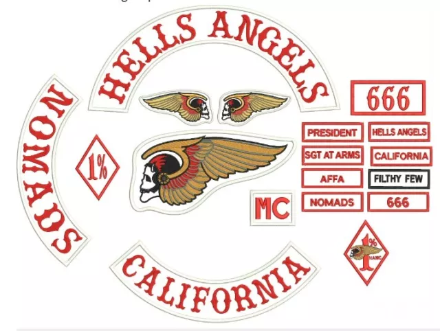 Nomads Full Patch Set, California - 18 piece