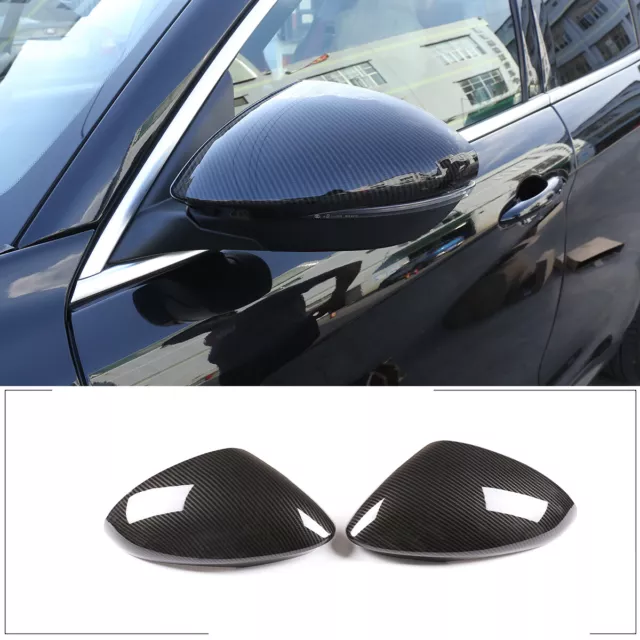 2x Carbon Fiber Style Side Mirror Cover Cap fit for Alfa Romeo Stelvio 2017-2020