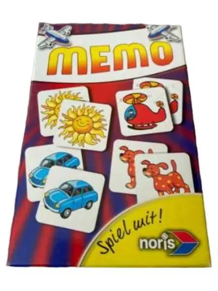 NORIS MEMO Gedächtnisspiel Blau Kinder Lernspiel