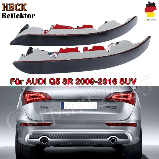 Heckleuchte Rückleuchte Schlusslicht Reflektor Paar für Audi Q5 08-17 Smoked DHL