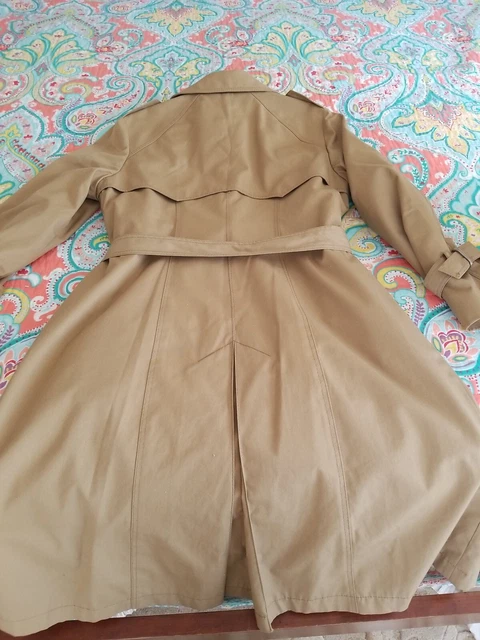 Trench Coat Overcoat Raincoat Jacket Vintage Womens Beige Size S? Made In Poland