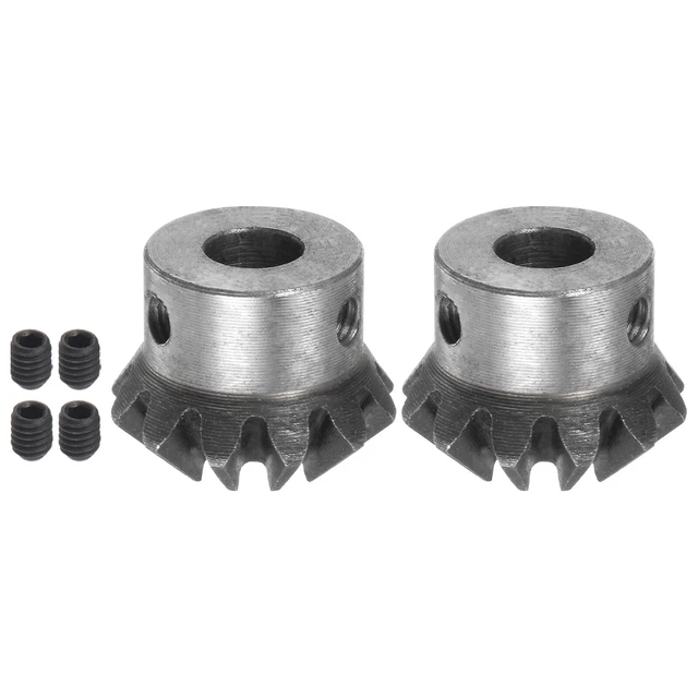 2pcs Bevel Gears 2M 12 Teeth 8mm Shaft Hole Tapered Bevel Pinion Gear