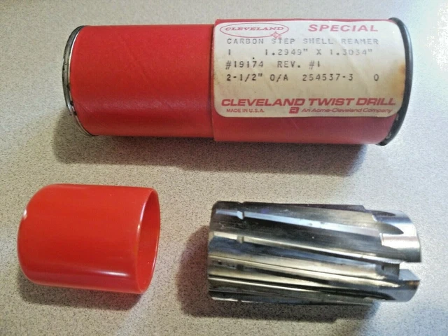 Cleveland Twist Drill Carbon Step Shell Reamer 1.2949 X 1.3034  #19174 254537-3