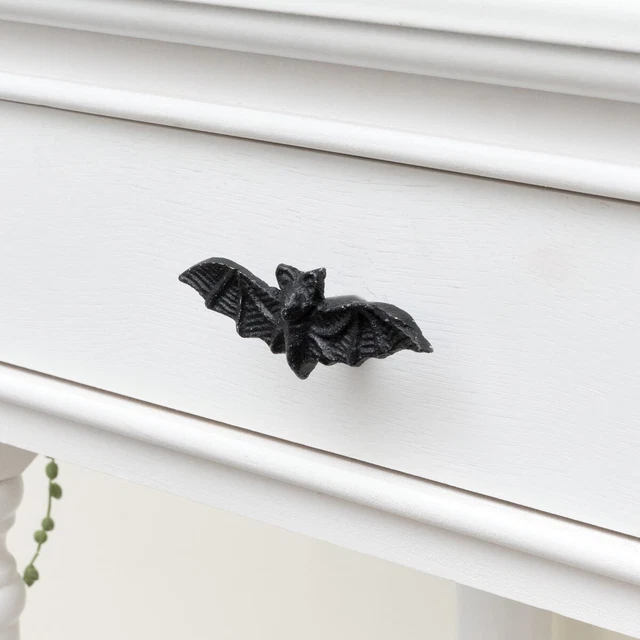 Cajón de murciélago negro mango pull upcycling animal gótico vampiro decoración decorativa