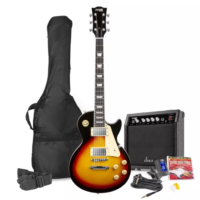 MAX GigKit Sunburst Les Paul Electric Guitar Pack