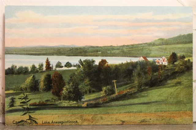 Maine ME Canton Lake Anasagunticook Postcard Old Vintage Card View Standard Post