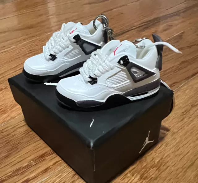 Jordan 4 Mini Shoe Keychain Single or Pair With or Without The Box