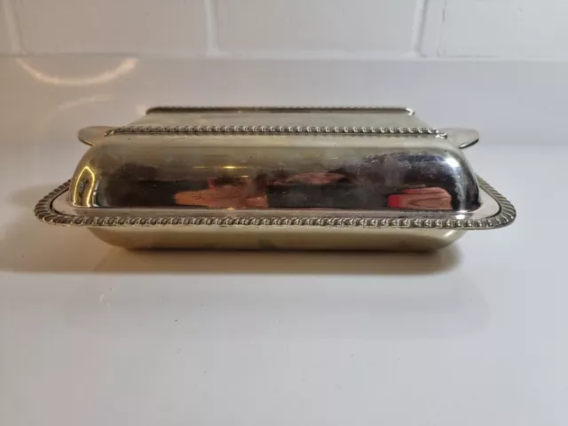 Insolita piastra vintage argento Yeoman EPNS vassoio da portata piatto con coperchio