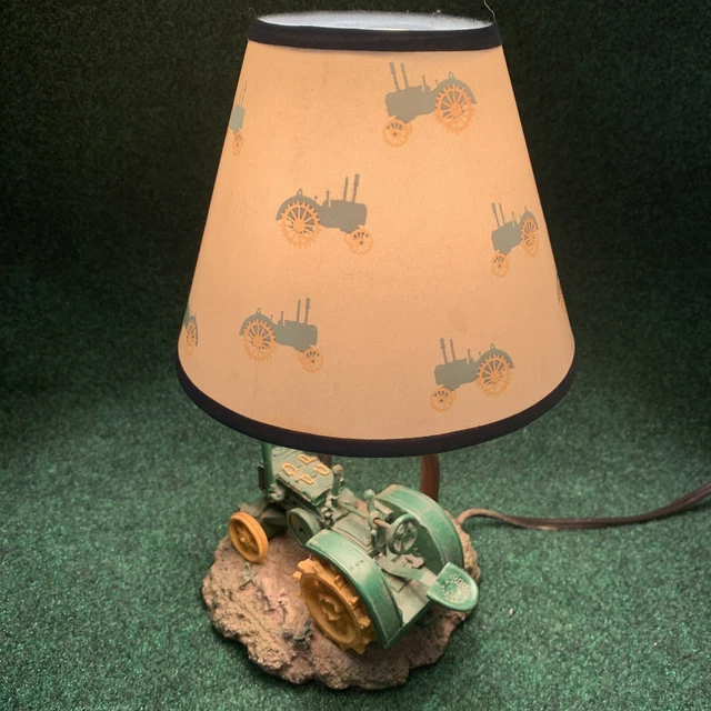 John Deere 10.5" Table Lamp Light Green Tractor