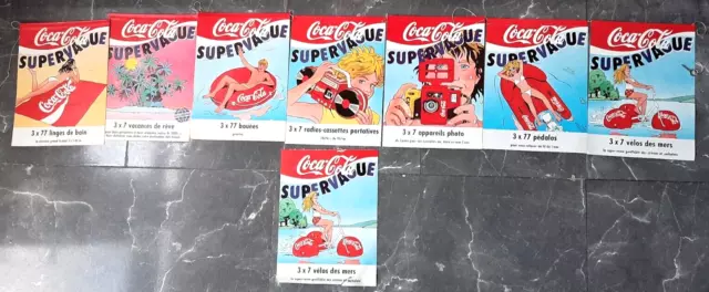 Vintage Coca Cola France French Writing Advertsing Promotion Shop Display Flag